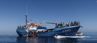 Bootsflüchtlinge im Mittelmeer retten