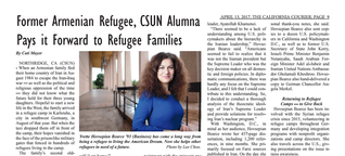 Former Armenian Refugee, CSUN Alumna Pays it Forward to Refugee Families
