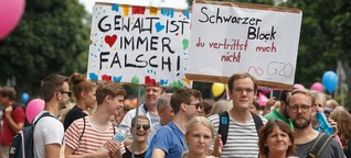 Demonstration „Hamburg zeigt Haltung": Nur ein paar Trommler wurden laut