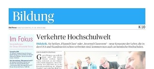 "Verkehrte Hochschulwelt", Die Presse 27./28. Jänner 2018