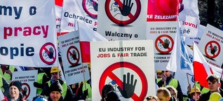 Billig-Konkurrenz aus China: Stahl-Arbeiter schlagen in Brüssel Alarm