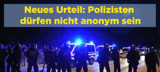 Europas höchste Richter kritisieren Deutschland, weil Polizisten hier anonym bleiben