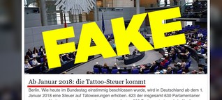 Keine Sorge Leute, die News über die 2018 kommende Tattoo-Steuer ist fake