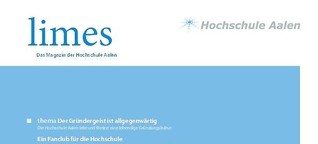 Magazin der Hochschule Aalen "Limes"