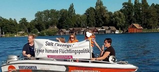 Flüchtlingsaktivisten kapern Sommerfest des Landtages - Schwerin-Lokal