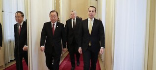 Ban ki-moon auf Abschiedstour in Wien