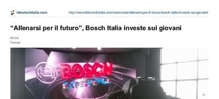 “Allenarsi per il futuro”, Bosch Italia investe sui giovani

