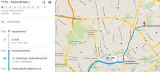 Routenplaner für Frankfurt: Keine Busse und Bahnen auf „Google Maps"