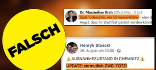 Diese Menschen haben Falschinformationen zu den Todesopfern in Chemnitz verbreitet