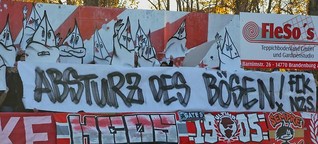 Choreo, Intro, Plakate & Aktion gegen Nazis im Landespokal