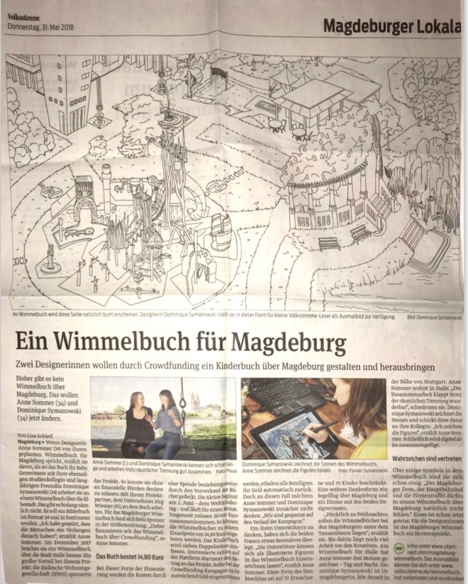 Ein Wimmelbuch für Magdeburg (Magdeburger Volksstimme, 05/2018)