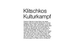 Klitschkos Kulturkampf