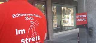 Streik der Zeitungsredakteure in Stuttgart