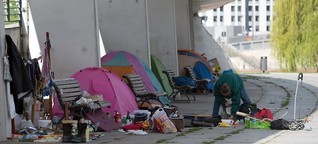 Obdachlose leben im Regierungsviertel: Das Elendsquartier im Schatten der Macht
