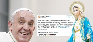 Papst Franziskus hat die Jungfrau Maria als "Influencerin" bezeichnet