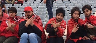 Diese iranischen Frauen haben sich als Männer verkleidet, um ein Fußballspiel zu besuchen