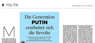 Die Generation Putin erarbeitet sich die Revolte