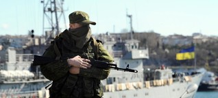 Russische Schützengräben auf der Krim 