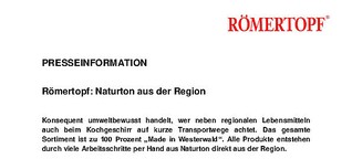 Römertopf: Naturton aus der Region 