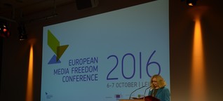 Konferenz für Europäische Medienfreiheit: "Journalismus ist kein Verbrechen"
