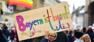 Demo in München: "Wenn die AfD die Antwort sein soll, wie dumm ist dann die Frage?"