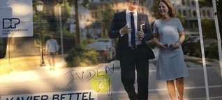 Tag antisémite sur une affiche du DP