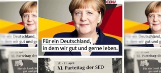 Fälschung: Nein, dieses SED-Wahlplakat trägt nicht denselben Spruch wie CDU-Werbung