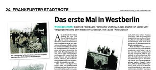 Wendegeschichte: Das erste Mal in Westberlin