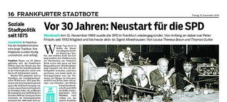 Vor 30 Jahren: Neustart für die SPD