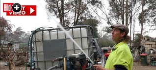 Feuer-Hölle Australien: Familienvater rettet Haus vor den Flammen