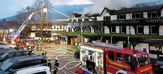 "Schwarzwaldstube" komplett abgebrannt - Millionenschaden nach Feuer in Baiersbronn
