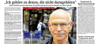 Günter Wallraff: "Ich gehöre zu denen, die nicht dazugehören"