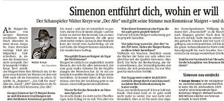 Walter Kreye über seine Leidenschaft für Simenons Kommissar Maigret