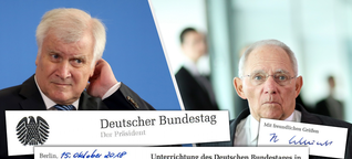 Seehofer hat den Bundestag übergangen, zeigen diese exklusiven Dokumente