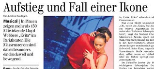 Das Theater Plauen begeistert mit "Evita" im Parktheater