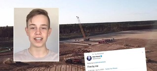 13-Jähriger filmt Bau der Tesla-Fabrik mit Drohne - dann meldet sich Elon Musk bei ihm