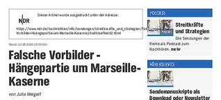 Audio: Namensgebung Marseille-Kaserne NDR info