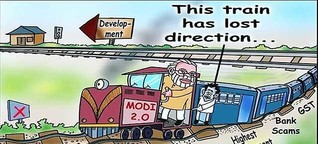 Modi Development Train Cartoon Lost Their Direction