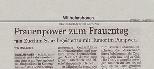 Wilhelmshavener Zeitung: Frauenpower zum Frauentag