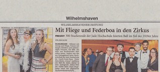 Wilhelmshavener Zeitung: Mit Fliege und Federboa in den Zirkus