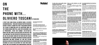 Schön! Magazine: On the phone with... Oliviero Toscani