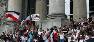 Rechtsextremer Corona-Protest in Berlin : „Mit Gewalt und Waffen an die Macht"