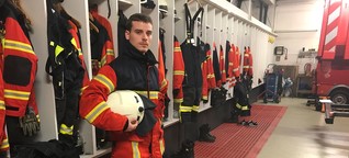 Tim Müller, 25, Feuerwehrmann, hält im Löschfahrzeug Abstand - DER SPIEGEL - Panorama