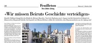 NZZ: "Wir müssen Beiruts Geschichte verteidigen"