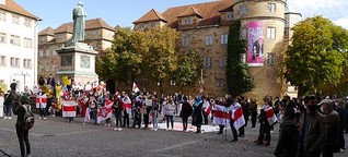 Solidaritäts-Proteste für Belarus im Ausland