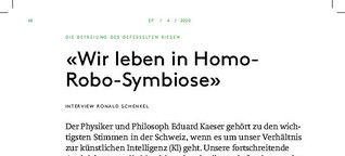 Interview mit Eduard Käser über KI und Lernen im digitalen Zeitalter: «Wir leben in Homo-Robo-Symbiose»