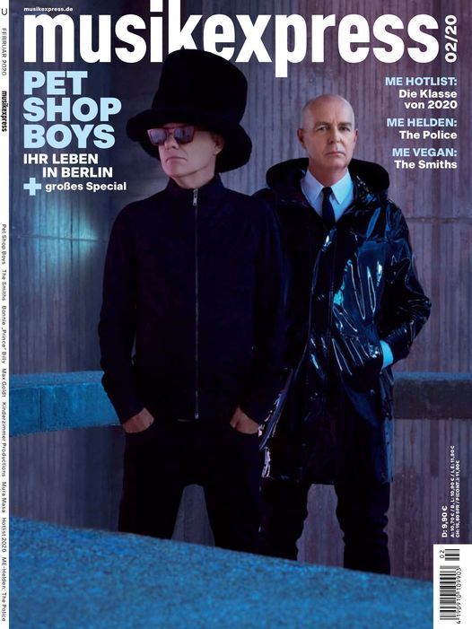 Titelgeschichte Musikexpress 02/20: Pet Shop Boys