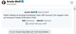 "Ich habe keine Erbpacht auf diesen Job."- Armin Wolf über Komfortzonen, Twitter und fehlende Diversität in den Redaktionen.