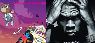 Kanye Wests "Graduation" und "Curtis" von 50 Cent werden zwölf Jahre alt.