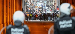 Gewalttätige Unruhen in Brüssel - Angriff auf Polizeistation